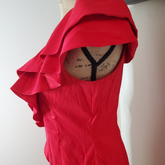 Jessica Simpson ruffled red dress - Picture 9 of 9